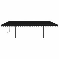 Tenda da Sole Retrattile Manuale con LED 6x3 m Antracite 3070204