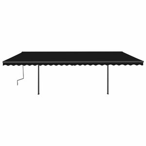 Tenda da Sole Retrattile Manuale con LED 6x3 m Antracite 3070204