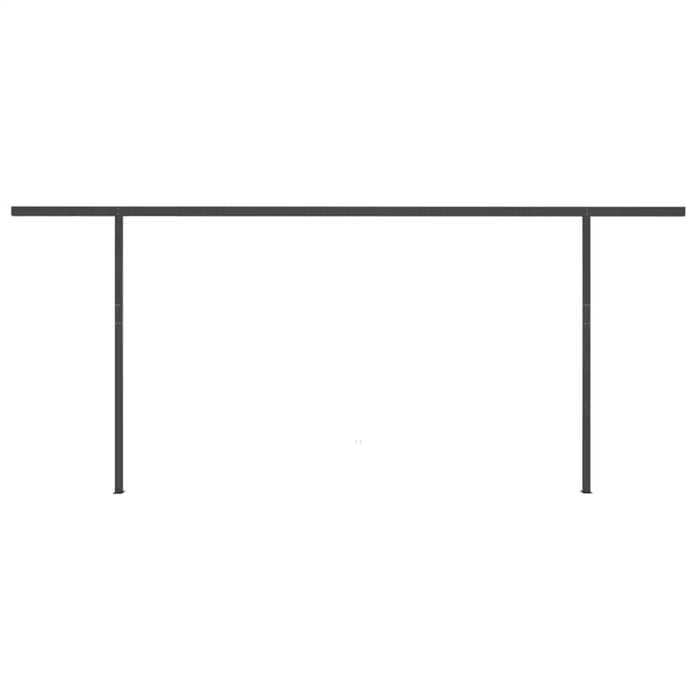 Tenda da Sole Retrattile Automatica con Pali 6x3 m Crema cod mxl 60908