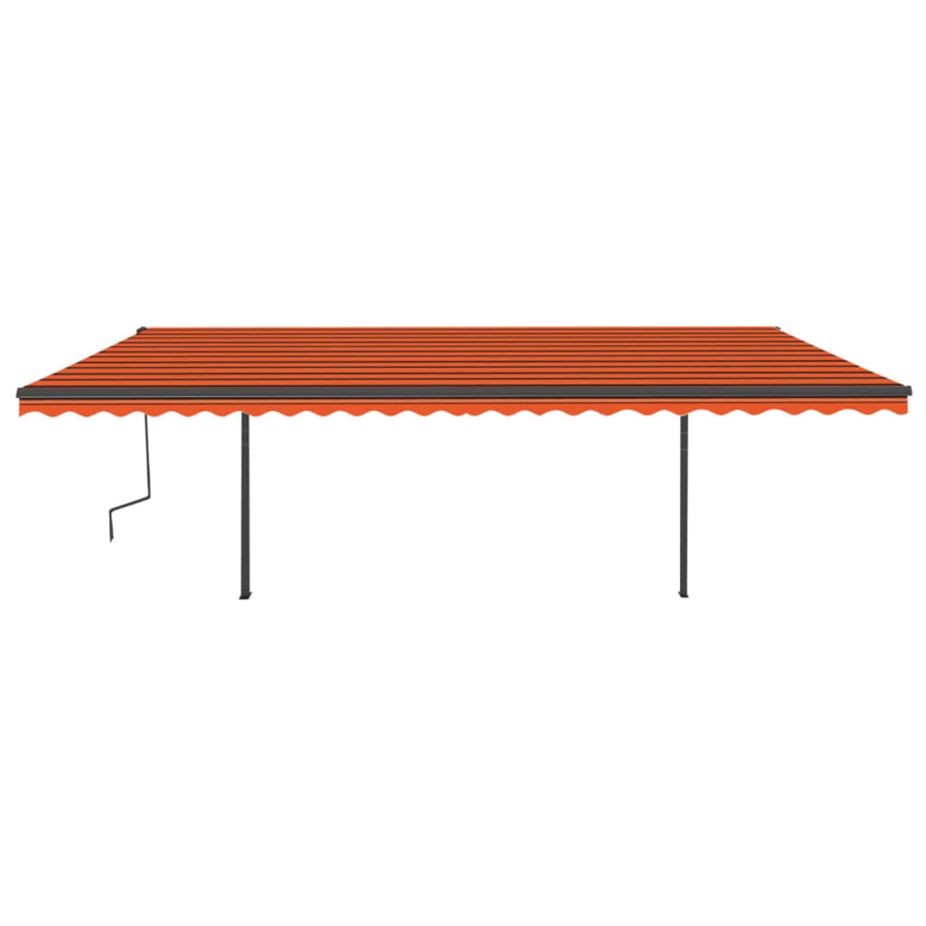 Tenda Automatica con Sensore Vento e LED 6x3 m Arancio Marrone 3070215
