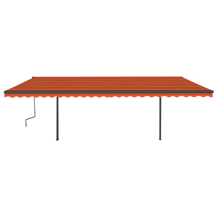 Tenda Automatica con Sensore Vento e LED 6x3 m Arancio Marrone 3070215