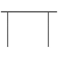 Tenda da Sole Retrattile Manuale con Pali 4x3,5 m Blu e Bianca cod mxl 44489