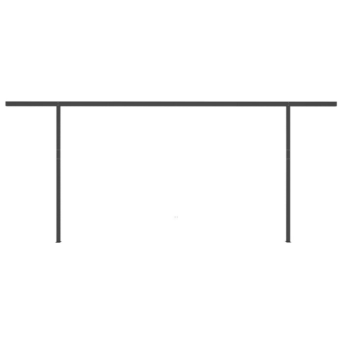 Tenda da Sole Retrattile Automatica Pali 5x3,5 m Gialla Bianca 3070268