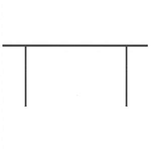 Tenda da Sole Retrattile Automatica con Pali 6x3,5 m Blu Bianca 3070286