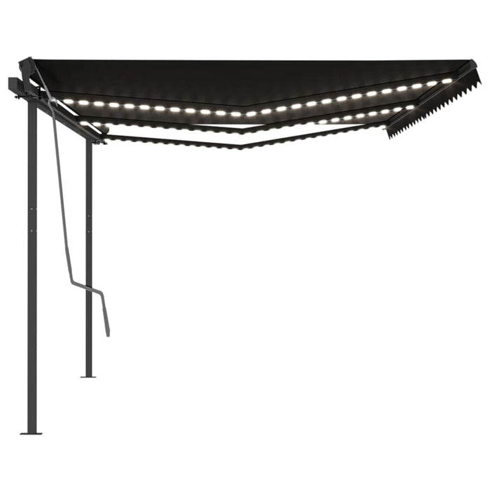 Tenda da Sole Automatica Sensore Vento e LED 6x3,5 m Antracite 3070294