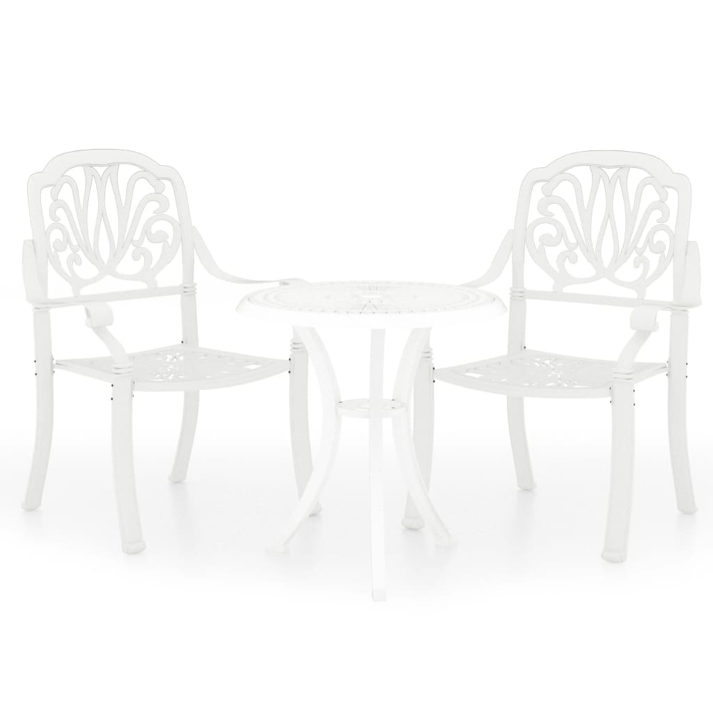 Set da Bistrot 3 pz in Alluminio Pressofuso Bianco 3070567