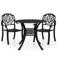 Set da Bistrot 3 pz in Alluminio Pressofuso Nero cod mxl 54183