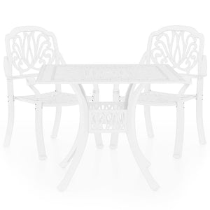 Set da Bistrot 3 pz in Alluminio Pressofuso Bianco cod mxl 39413