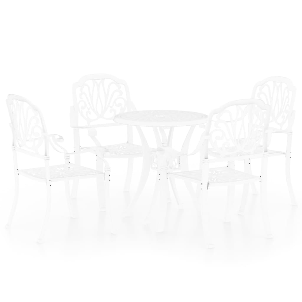 Set da Bistrot 5 pz in Alluminio Pressofuso Bianco cod mxl 39416