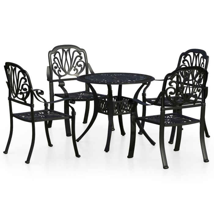Set da Bistrot 5 pz in Alluminio Pressofuso Nero 3070602