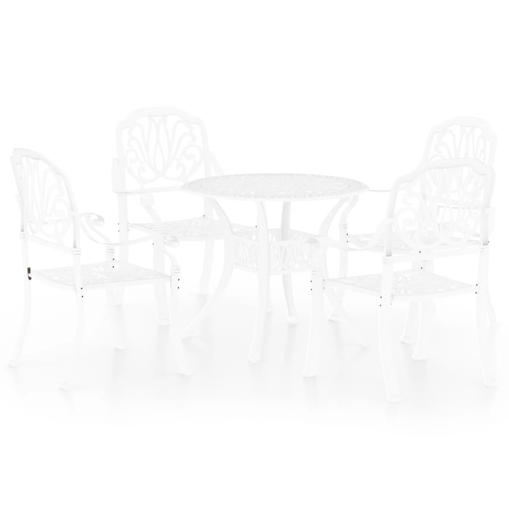 Set da Bistrot 5 pz in Alluminio Pressofuso Bianco 3070603