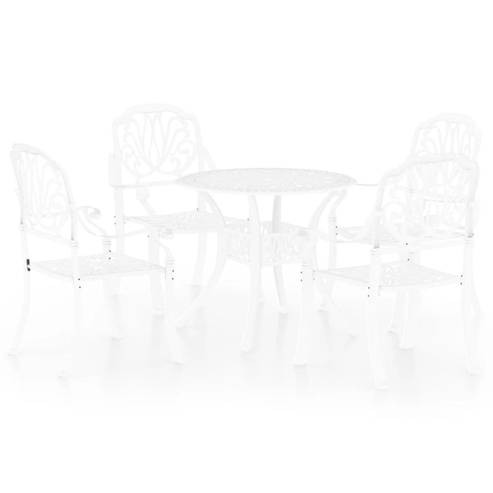 Set da Bistrot 5 pz in Alluminio Pressofuso Bianco 3070603