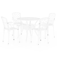 Set da Bistrot 5 pz in Alluminio Pressofuso Bianco 3070612