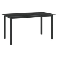 Set da Pranzo da Giardino 10 pz Nero e Antracite 3070645