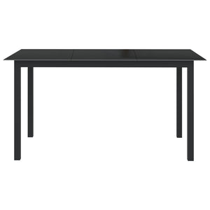 Set da Pranzo da Giardino 10 pz Nero e Antracite 3070645