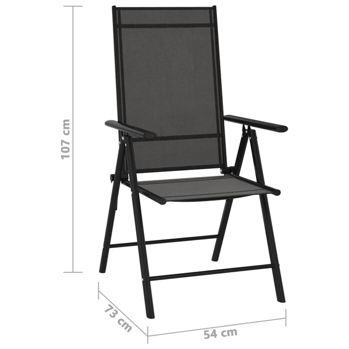 Set da Pranzo da Giardino 10 pz Nero e Antracite 3070645