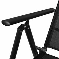 Set Mobili da Pranzo per Giardino 5 pz in Alluminio Nero cod mxl 45893