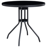 Set Mobili Pranzo per Giardino 5 pz in Alluminio Textilene Nero 3070656