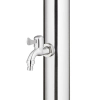 Doccia da Giardino con Base Grigia 220 cm in Acciaio Inox 3070783