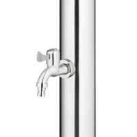 Doccia da Giardino con Base Marrone 220 cm in Acciaio Inox 3070788