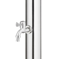 Doccia da Giardino con Base Grigia 220 cm in Acciaio Inox 3070793