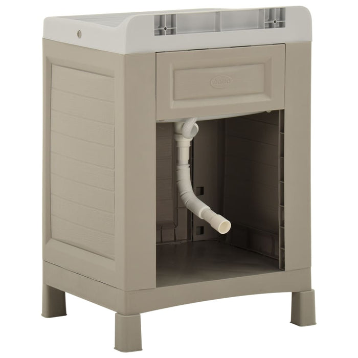 Mobiletto per Lavanderia 60x51x89 cm Sabbia 331327