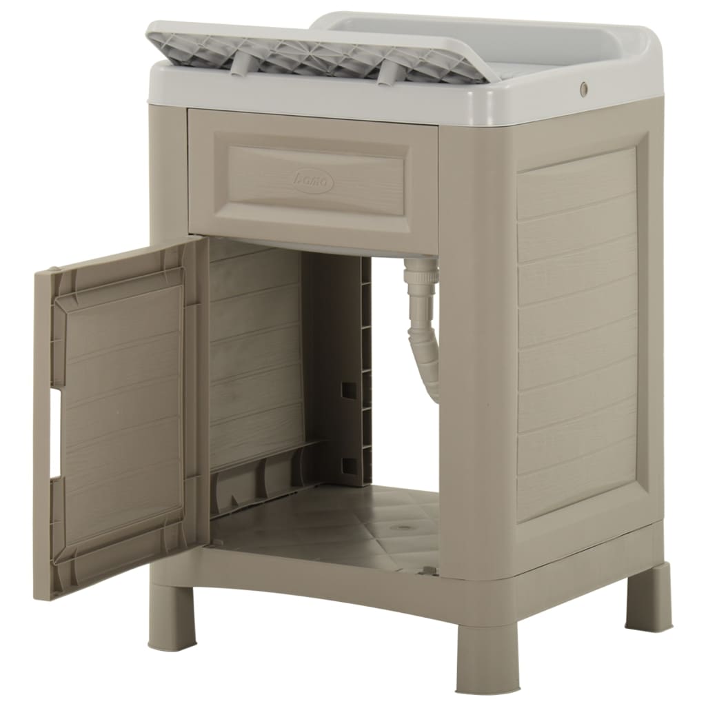 Mobiletto per Lavanderia 60x51x89 cm Sabbia 331327