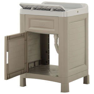 Mobiletto per Lavanderia 60x51x89 cm Sabbia 331327