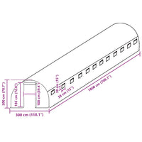 Telo di Ricambio per Serra (54 m²) 300x1800x200 cm Verde 316441