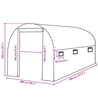 Telo di Ricambio per Serra (9 m²) 200x450x200 cm Verde 316449
