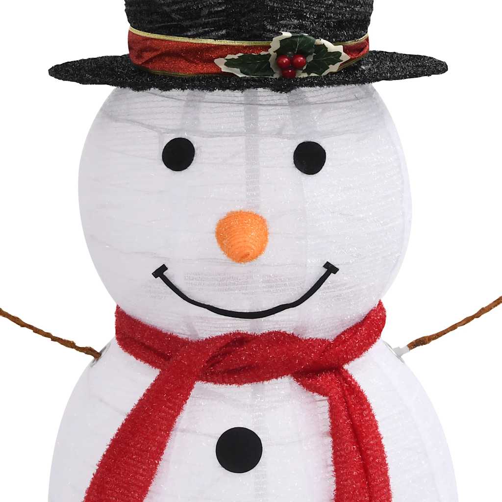 Figura Natalizia Pupazzo di Neve a LED Tessuto Pregiato 120 cm 329761