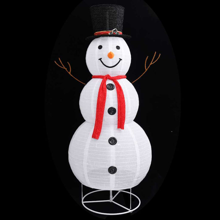 Figura Natalizia Pupazzo di Neve a LED Tessuto Pregiato 180 cm 329762