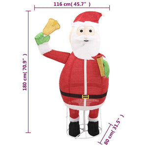 Figura Decorativa Babbo Natale con LED Tessuto Lusso 180 cm 329763