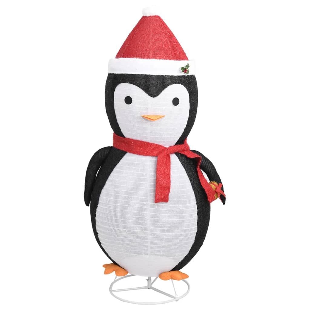 Figura Decorativa Pinguino Natale con LED Tessuto Lusso 180cm 329764