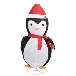 Figura Decorativa Pinguino Natale con LED Tessuto Lusso 180cm 329764
