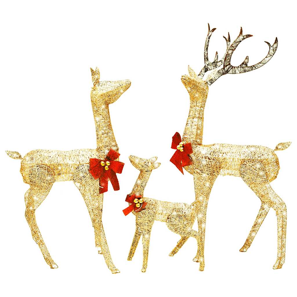 Decorazione Natalizia con Famiglia di Renne Oro 201 LED 329770