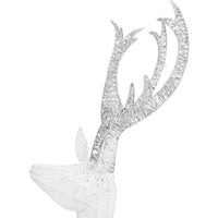 Decorazione Natalizia Famiglia di Renne Bianco Argento 201 LED 329771