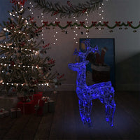 Renne e Slitta Decorazione Natale 90 LED 60x16x100 cm Acrilico cod mxl 32594
