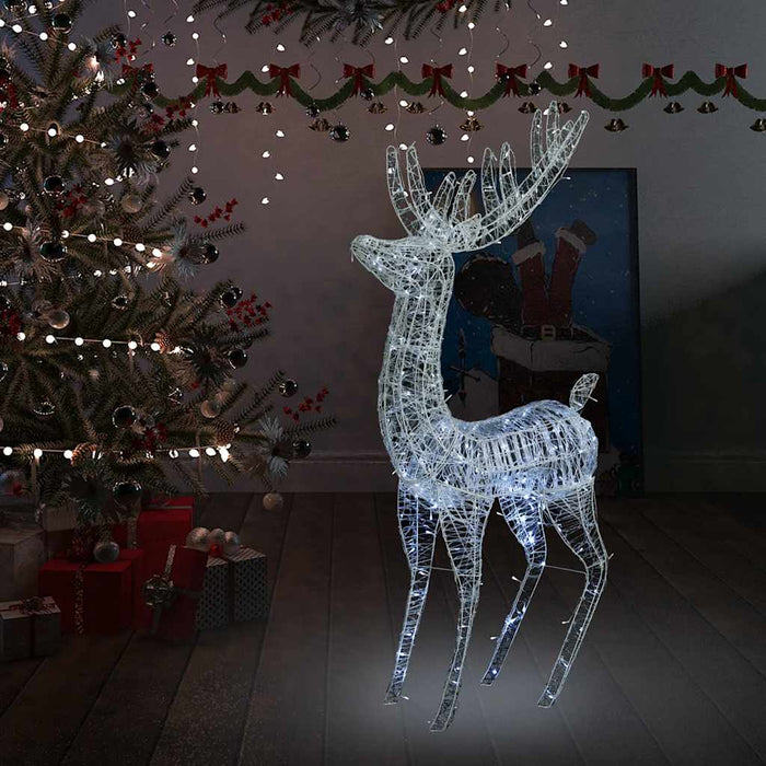 Renne di Natale XXL in Acrilico 250 LED 180cm Bianco Freddo 329786