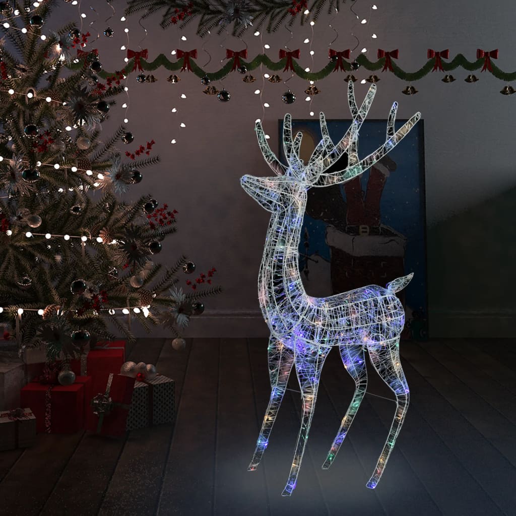 Renne di Natale XXL in Acrilico 250 LED 180 cm Colorata 329788