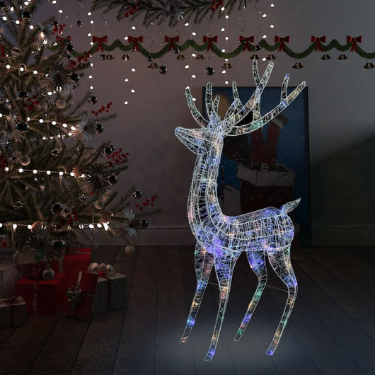 Renne di Natale XXL in Acrilico 250 LED 180 cm Colorata 329788