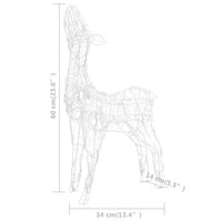 Famiglia di Renne di Natale 160 LED Bianco Caldo in Acrilico