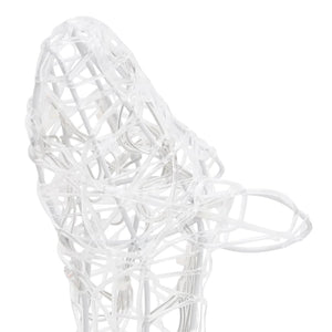 Famiglia di Renne di Natale 160 LED Bianco Freddo in Acrilico