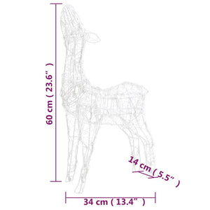 Famiglia di Renne di Natale 160 LED Blu in Acrilico 329791