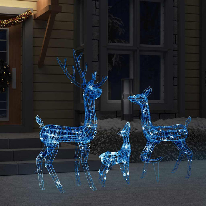 Famiglia di Renne di Natale 300 LED-Luci decorative natalizie Blu in Acrilico
