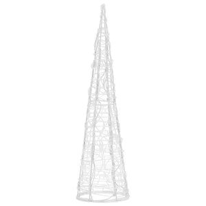 Piramide Decorativa Cono Luce LED Acrilico Bianco Caldo 60 cm 329797