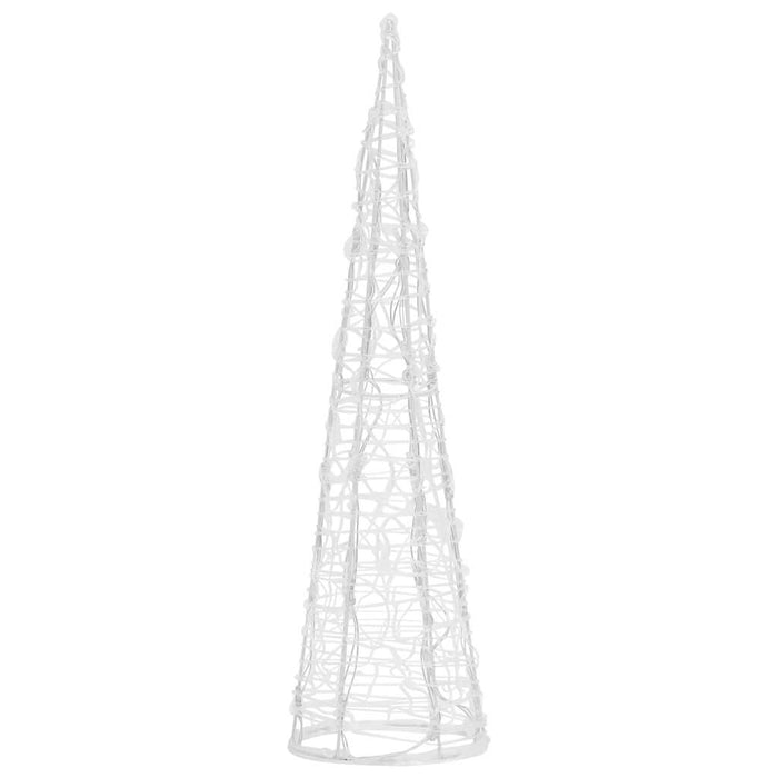 Piramide Decorativa Cono Luce LED Acrilico Bianco Caldo 60 cm 329797