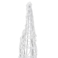 Piramide Decorativa Cono Luce LED Acrilico Bianco Caldo 60 cm 329797