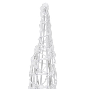 Piramide Decorativa Cono Luce LED Acrilico Bianco Caldo 60 cm 329797