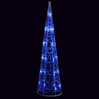 Piramide Decorativa Cono di Luce LED Acrilico Blu 60 cm 329799